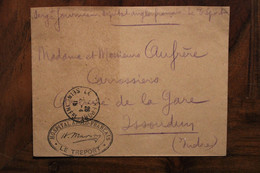 1915 Hospital Anglo Français Le Tréport Hôpital Pour Issoudun Soldat Cover WW1 WK1 FM - Guerre De 1914-18