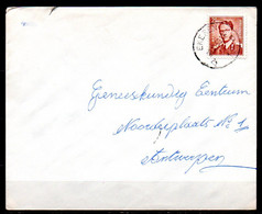 1028 Op Brief Gestempeld EKEREN D 1 D - 1953-1972 Lunettes