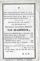 Van Slabbeeck F.l.a.(priester -mechelen -1763 -merchtem -mechelen 1826)) - Religion & Esotérisme