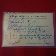 LETTRE CROIX ROUGE FRANCAISE NARBONNE - Lettres & Documents