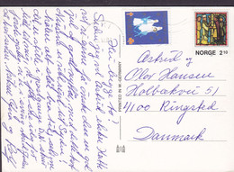 Norway PPC Cats Chats Katze SKI 1986 RINGSTED Denmark Christmas Tuberculosis Seal Vignette (2 Scans) - Lettres & Documents
