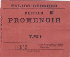 Ticket Folies Bergères Paris Promenoir - Tickets D'entrée