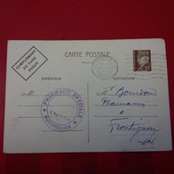 LETTRE CARTE POSTALE CACHET MONTPELLIER PHARMACIE SPECIALE POUR FRONTIGNAN 1942 - Brieven En Documenten