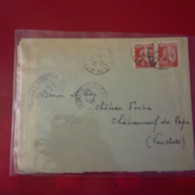 LETTRE MONTPELLIER CENSURE POUR CHATEAUNEUF DU PAPE 1940 - Storia Postale