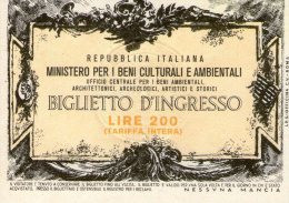 A 4836 - Biglietto Ingresso Ministero Beni Culturali - Tickets D'entrée