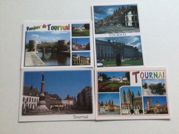 Lot De 4 Cartes Postales Anciennes  Tournai  Vierges Au Verso - Tournai