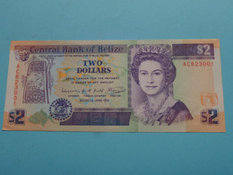 2 Two Dollars  - 1 June 1991 ( AC823001 ) Central Bank Of BELIZE ( For Grade, Please See Photo ) UNC ! - Belize