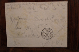 1915 Bureau Frontiere G Cover WW1 WK1 FM Secteur Postal 30 Pour Issoudun - Guerre De 1914-18