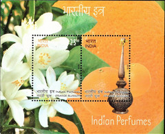 India 2019 Miniature Tin - Indian Perfumes - Orchid Blossom Fragrance - Scented - Miniature Sheet MS MNH - Oddities On Stamps