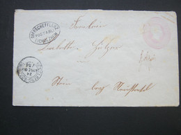 1869 , BAHNPOST  Heidelberg - Würzburg , Stempel Sowie : OBERSCHEFFLENZ Postabl. Eichholzheim, Brief - Briefe U. Dokumente