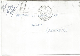 CC CON FRANQUICIA DE CORREOS BARCELONA ELCHE ALICANTE - Postage Free