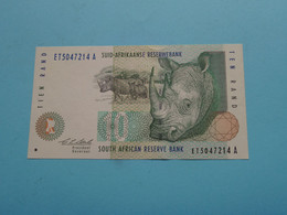 10 Tien RAND - Suid-Afrikaanse Reserwebank ( ET5047214A ) ( For Grade, Please See Photo ) UNC ! - Suráfrica