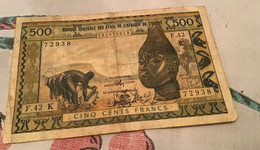 Billet 500 Francs Banque Centrale Des états D'Afrique De L'ouest - Lots & Kiloware - Coins