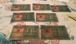 Lot De 7 Billets Grand Format 100 Kronen 1912 - Lots & Kiloware - Coins