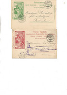 SUISSE - 2 ENTIERS POSTAUX -5 C VERT -10 C ROUGE - ANNEE 1900 - Stamped Stationery