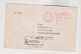 BRAZIL SAO PAULO  1964 Nice Airmail  Registered Cover To Germany Meter Stamp - Covers & Documents