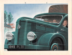 011766 "HOTCHKISS - 1949 PL 20" VOLANTINO PUBBL. ILLUSTR. ORIG. - Camiones