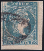 1857-397 CUBA SPAIN ANTILLAS ISABEL II 1857 ½ R RARE POSITION III-4. - Voorfilatelie