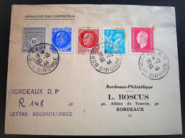Enveloppe Philatélique LIBERATION De BORDEAUX Avec 5 Timbres De  1944 - Liberation