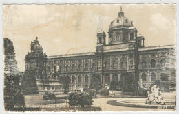 C.P.  PICCOLA   WIEN   MUSEUM  MARIA  THERESIA  DENKMAL   2 SCAN  (VIAGGIATA) (TARGHETTA) - Museen