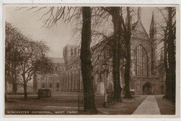 C.P.  PICCOLA    WINCHESTER  CATHEDRAL   WEST   FRONT                2 SCAN (VIAGGIATA) - Winchester