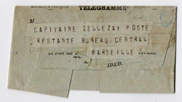 TB 3594 - 1919 - Télégramme De PARIS Pour Le Capitaine DELLEZAY à MARSEILLE - 1859-1959 Briefe & Dokumente