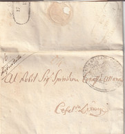 Greece Ionian 1831 Entire Letter Corfu To Lixuri Cefalonia - Islas Ionian