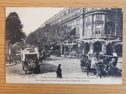 75 - PARIS LE BOULEVARD Des Capucines Et Le Theatre De Vaudeville - Sin Clasificación