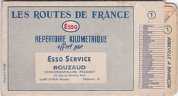 SAINT AVOLD - MOSELLE - (57) - RARE REPERTOIRE KILOMETRIQUE - OFFERT PAR ESSO - SERVICE ROUZAUD.... - Alcools