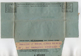 TB 3596 - 1950  - Télégramme De MUENCHEN ( MUNICH ) Allemagne Pour Mme & Mr G. VAINEAU à VERSAILLES - 1921-1960: Moderne