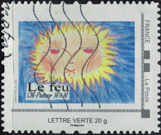 France Oblitéré Mon Timbre à Moi Dessin Soleil Le Feu SU - Used Stamps