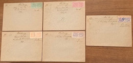 5 Couverts Mit Fiskalmarken / Revenue Stamp Canton De Fribourg FR - Fiscales