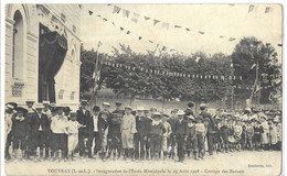 37   VOUVRAY  INAUGURATION DE L' ECOLE  MUNICIPALE  LE  23  AOUT  1908  CORTEGE  DES  ENFANTS - Vouvray