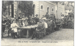 37   FETE  DE  POILLE  27  SEPTEMBRE  1908  BANQUET  SERVI  PAR  LE  BUFFET - Autres & Non Classés