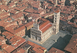 CARTOLINA  LUCCA,TOSCANA,S.MICHELE-VEDUTA AEREA,MEMORIA,CULTURA,RELIGIONE,IMPERO ROMANO,BELLA ITALIA,VIAGGIATA 1992 - Lucca