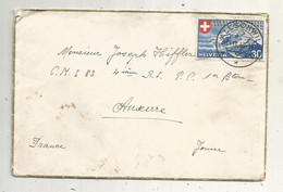 LETTRE, Suisse , ALLSCHWIL ,1939 , AUXERRE ,YONNE - Marcophilie
