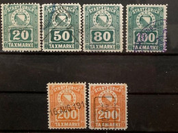 Fiskalmarken / Revenue Stamp Switzerland - Stadt Zürich Taxmarken - Revenue Stamps