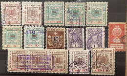 Fiskalmarken / Revenue Stamp Switzerland - Kanton Tessin (Ticino) TI - Revenue Stamps