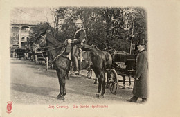 Paris - Les Courses - La Garde Républicaine - Gendarme à Cheval - Hippisme Hippodrome KL Kunzli éditeur - Lots, Séries, Collections