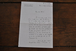 Lettre Originale De Charles Bertin 1996 Document à En-tête à Un Ami André De Staerckx ?? Suivant Un Vernissage - Manuscripts