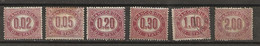 Italie Service N° 1, 2, 3, 4, 5 & 6 *  (1875) - Officials