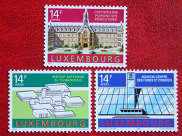Buildings Mi 1288-1290 Yv 1238-1240 1992 POSTFRIS / MNH ** Luxembourg Luxemburg - Unused Stamps