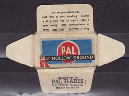 Razor Blades Old Vintage Cover Only Pal Hollow Ground Great Britain - Lames De Rasoir