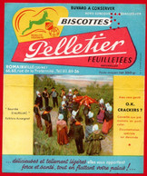 Buvard Biscottes Pelletier, Feuilletées. Folklore Auvergnat, Bourrée D'Aurillac. - Biscottes