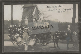 Carte Photo  Marseille En Beauvaisis  La Cavalcade  Du  23 Avril 1911 - Marseille-en-Beauvaisis
