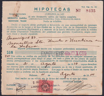 REP-519 CUBA REPUBLICA 1954 HIPOTECAS SARRA DRUG STORE DOC + TIMBRE STAMPS. - Portomarken