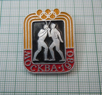 Russia USSR Russland Sowjetunion Moscow 1980 Summer Olympic Fencing Sport Mascot Vintage Pin Badge (m986) - Scherma