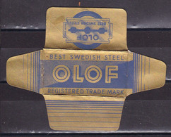 Razor Blades Old Vintage Cover Only Olof - Lames De Rasoir