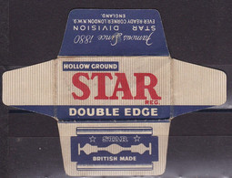 Razor Blades Old Vintage Cover Only Hollow Groud Star British England - Lames De Rasoir