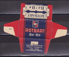 Razor Blades Old Vintage Cover Only Rotbart Be Be Germany - Lames De Rasoir